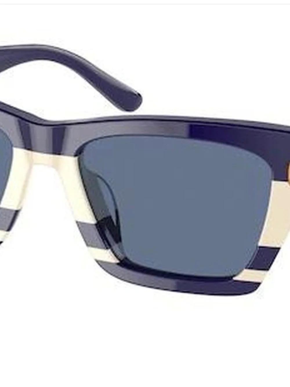 Tory Burch Miller Geometric TY7169U Navy Ivory Sunglasses NWOT